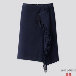 JW Anderson x Uniqlo Navy Blue Wool Skirt